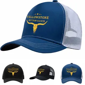 Embroidered Baseball Cap Yellowstone Dutton Ranch Logo Direct Snapback Trucker Hat for Men Women and Teens Summer Adjustable Comfortable for Sports Outdoors and Daily Wear