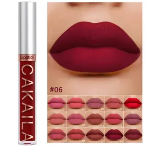 CAKAILA  Waterproof Matte Velvet Lip Glaze Lasting Silky Liquid Lipstick Not Easy To Fade Lip Gloss Makeup Sexy Lip Tint