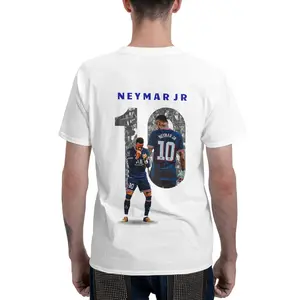 Neymar #10 White Casual T-Shirt | Soccer Star Wear