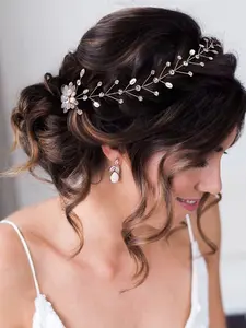 Bridal Rhinestone Flower Headband Bohemian Ladies Wedding Banquet Party Headdress