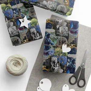 Expedition 33 Wrapping Paper, Holiday Wrapping Paper Gift, Collage Gaming Travel Wrapping Paper, Dark Fantasy Art Paper, Epic RPG Style Gift Wrap, Vintage Style Game Wrapping Paper, Legendary Heroes Gift, Gift For Gamer