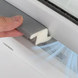 Soundproof Noise Reduction Window Seal Strip 1 Roll Z-Shaped Plastic Window Sealing Strip - Easy Install, Soundproof for Sliding Windows, Durable Door and Window Seal, Sound Insulation, Christmas Gift