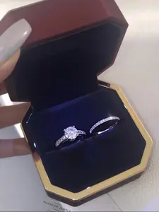 Elegant Women's Zirconia Ring Set, Engagement Ring Set, Perfect for Valentine's Day, Weddings, Parties, Birthdays, Anniversaries & Anniversary Ring, All Seasons Wear