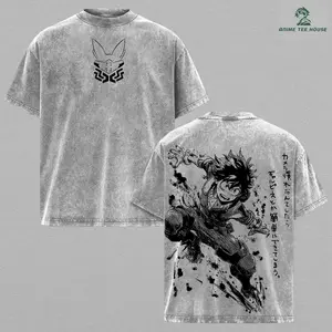 Izuku Midoriya Deku My Hero Academia Vintage T-Shirt, MHA Anime Graphic Tee, Washed Streetwear Shirt, Retro Washed Unisex Oversized Tee, Hero Manga Casual Shirt, Gift For Anime Fans