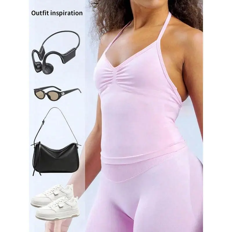 Women's Sports Yoga Set with Padded Bra, Gym Shorts, and Sporty Tank Top, 3 Piece Set for Fitness Training, All SeasonsGift Women's Sports Yoga Set with Padded Bra, Gym Shorts, and Sporty Tank Top, 3 Piece Set for Fitness Training, All SeasonsGift
