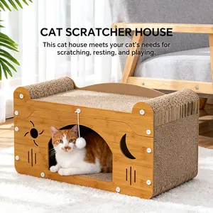 Cat Scratcher House Series | 3-in-1 Single Wooden Kennel
