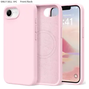 Magnetic for iPhone 17E 16E Case, Compatible with MagSafe, [Soft Anti-Scratch Microfiber Lining] Slim Silicone Shockproof Protective Phone Case for iPhone 16E 17E 6.1"