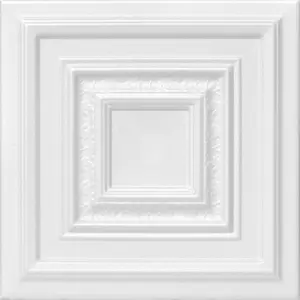 A La Maison Ceilings Chestnut Grove 20 in x 20 in Decorative Styrofoam Glue-up Ceiling Tiles - #R 31 - (Pack of 96) / 259 sqft Lightweight Set Stickers