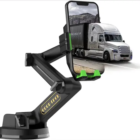Truck Phone Holder Mount Heavy Duty Truck Dashboard Windshield Long Anti-Shake Smartphone Stand