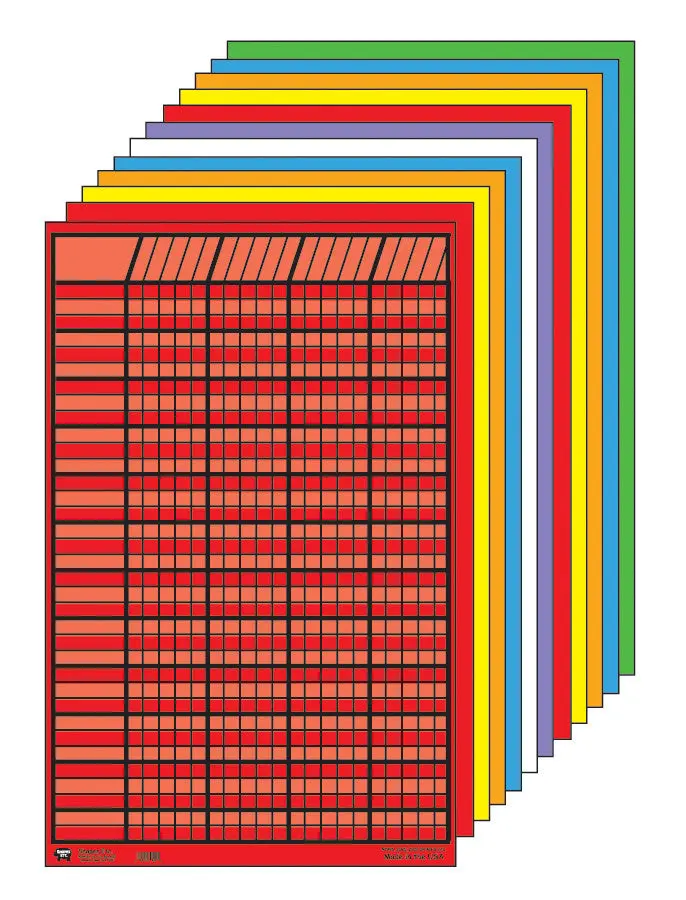 SHAPES ETC. Varied Small Charts - Set of 12, Teaching Supplies, Classroom Supplies Charts, Visual Learning Tools
