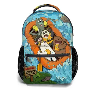 We-Bare-Bears-Backpacks for Girls, Cute School Backpack for Girls Boys, Aesthetic Bookbag for Teens, Lightweight Classic Backpack for Travel, Work, Picnic A-97