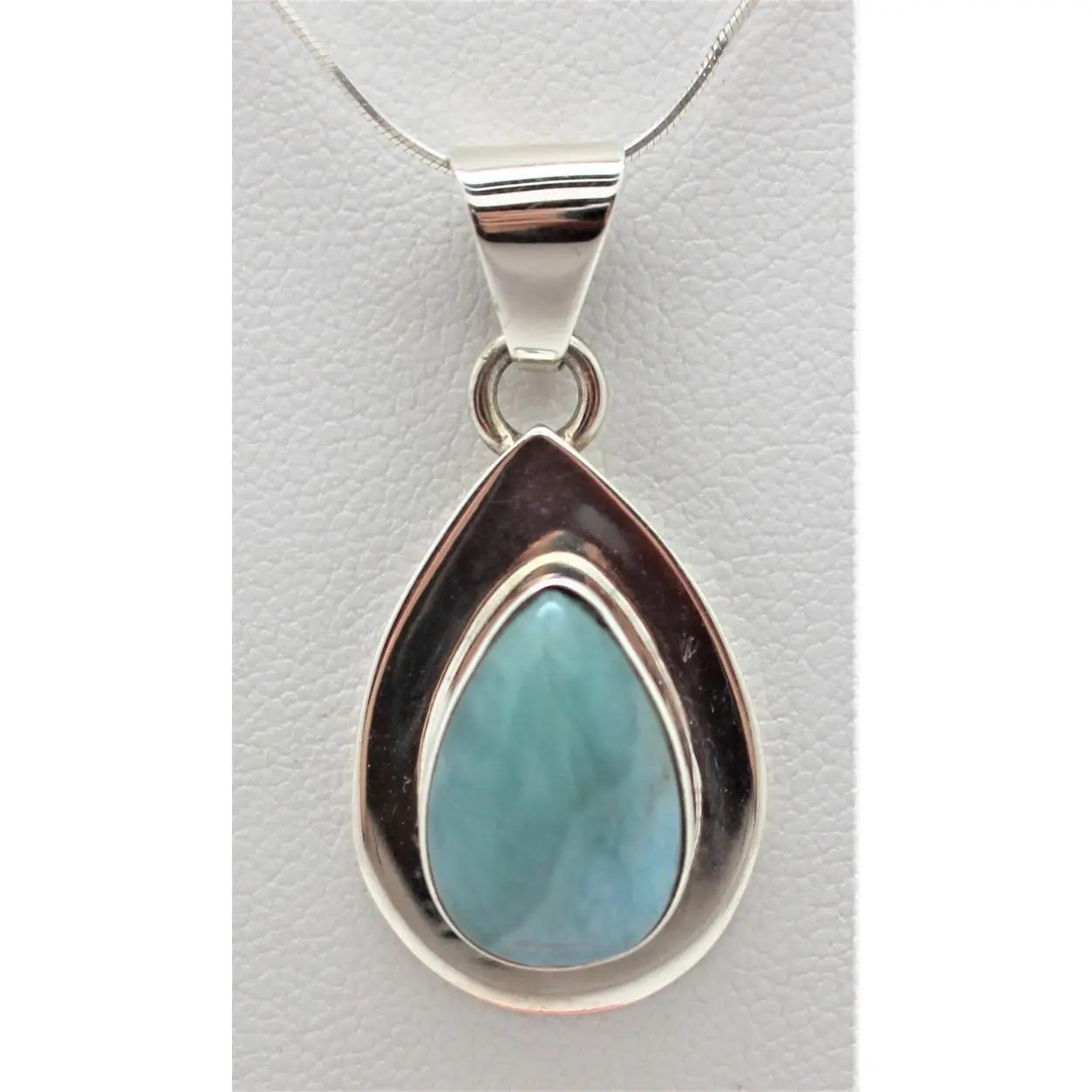 Larimar Pendant, 925 Sterling Silver Necklace Pendant - I1116