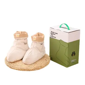 Heating Moxibustion Boots, Large Feet Warmers Women, USB Heating Boots with 3 Heat Levels, Feet Relaxation Winter for Men Women Family Friend