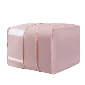 Seasonal large capacity clothing sorting and storage bag, foldable compression wardrobe, dust-proof storage bag, moving cotton quilt bag