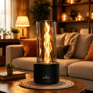 Modern Tornado Desktop Fire Pit Indoor & Outdoor Alcohol Fireplace with Romantic Rotating Flames Smoke Free Safe for Living Rooms Balconies Dining Tables Easter Decor 2026 Baby Shower Gifts Mother's Day gift, party beach cabana graduation leis