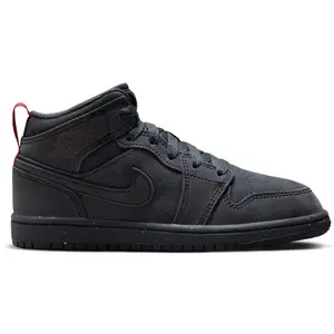 Little Kid's Jordan 1 Mid SE Craft DK Smoke Grey/Black (FQ7754 001)