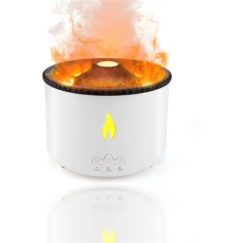 Flame Aroma Diffuser; 2 Modes Portable Essential Oil Diffuser with Flame Light