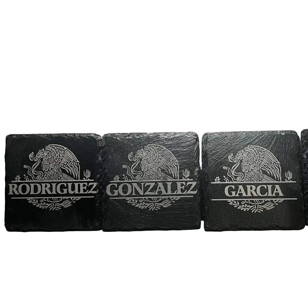 Custom Last Name Coasters - Personalized Posavasos with Your Name - Tableware Stylish