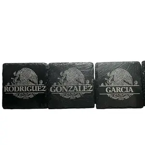 Custom Last Name Coasters - Personalized Posavasos with Your Name - Tableware Stylish