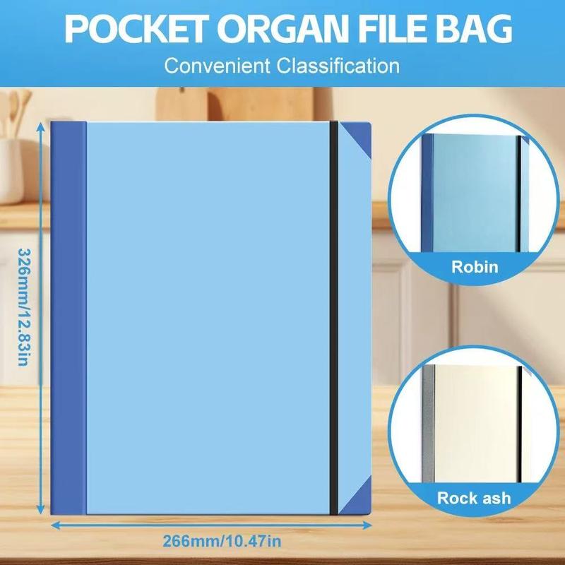 Important Document Organizer Personal Binder Organizer with Labels Accordion File Stylish Binder for Storing Important Papers, Certificates, Passports, Photos, and Letters organizador de documentos