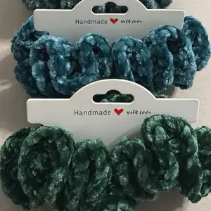 Handmade Crochet Velvet Scrunchies - Soft & Cozy Hair Accessories