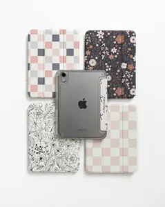 Slim Protective iPad Mini Case: Fits iPad Mini 6th & 7th Gen, with Pencil Holder, Clear Back Trifold Cover and Magnetic Stand