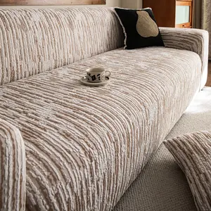 1-piece jacquard sofa cover: dust & stain resistant, all-season, dog scratch proof, pet furniture protector, Soft Sofa Protector. Great for autumn decor, cozy vibe & daily use; fits 3/4-seater living room sofas (multiple sizes)