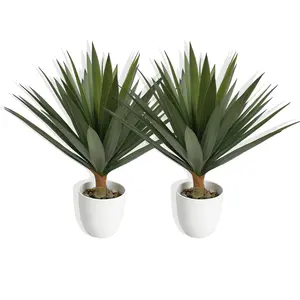 Artificial Yucca Plant (Potted, 2-Pack) – Minimalist Aesthetic Potted Decor For Lazy Lovers,New Year Home Decoration Gift Decorative girl room decor