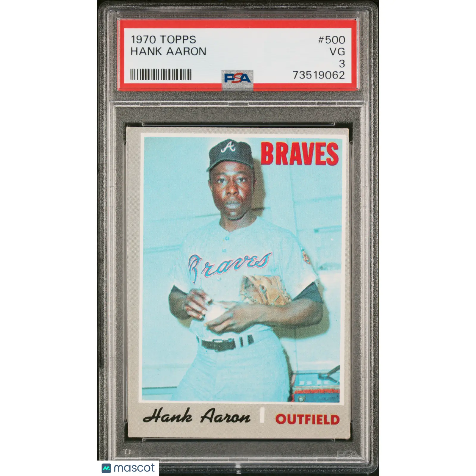 Hank Aaron PSA 1970 Topps Baseball #500 3 73519062