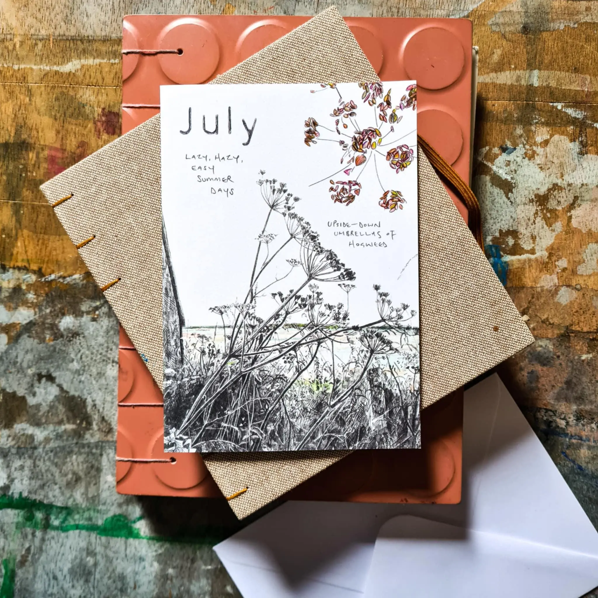 Blank Card - July - Wild Months, Summer Birthday Card