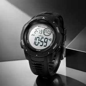 Men's Multifunctional Digital Sports Watch Shockproof Waterproof Outdoor Athletic Wristwatch Easy to Read Large LED Screen Luminous Backlight Stopwatch Chronograph Timer Durable Fitness Running Watch Trendy Casual Daily Wear Gift For Him