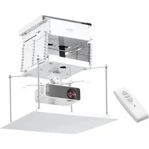 VEVOR Projector Stand, Laptop Stand Tripod Adjustable Height 26.97 to 63 in, Portable Projector Tripod with Tray Gooseneck Phone Holder, for Outdoor Movies, Home, Office, Stage or StudioVEVOR Super Brand Day