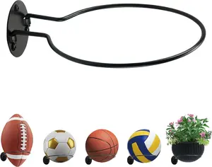 Wall-Mount Sports Ball Display Rack – Basketball, Soccer, Volleyball Organizer & Storage Holder for Home, Gym, and Sports Rooms