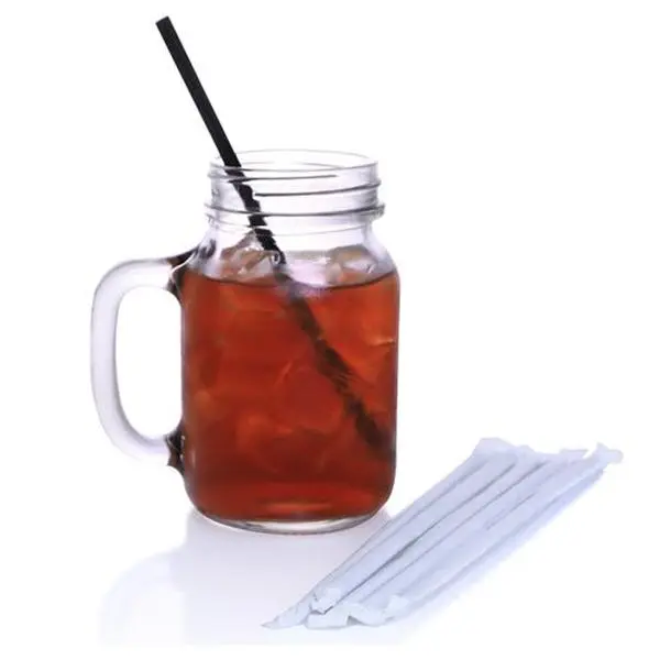 BarConic® Plastic Beverage Straws, Individually Wrapped Bar Utensils for Cocktails & Drinks – 500 ct.