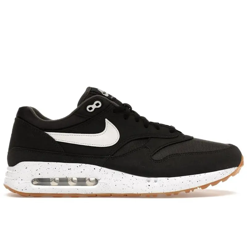 Nike Air Max 1 '86 OG Golf Big Bubble Black White Gum Men's Golf Shoes Waterproof Spikeless Classic Retro Sneakers Premium Leather Cushioned Comfort Course Performance Lifestyle FJ2245-001 Limited Edition Authentic US Size