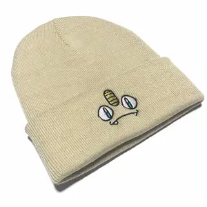 Embroidered Meowth Inspired Beanie | Beanie Anime Embroidered Beanies Solid Color Trendy Knit Hats Warm Ski Hats For Christmas Gift