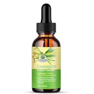 Lemongrass Tincture – Organic Cymbopogon Citratus Extract Liquid – Natural Herbal Supplement for Wellness – 60ml (2oz)