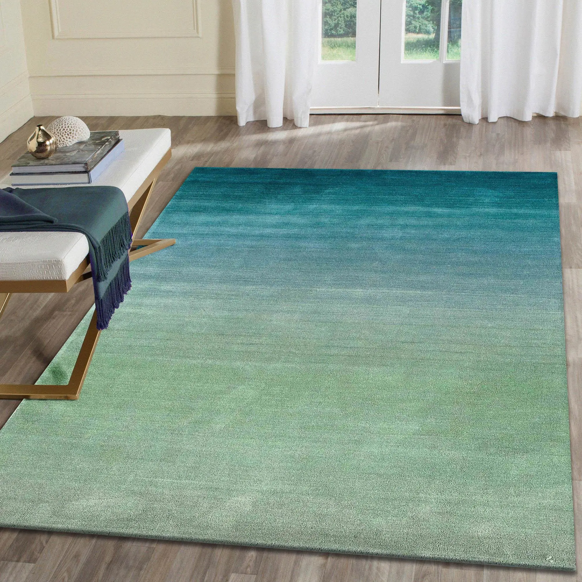 Lush Décor ARCA Hand Woven Wool Soft Area Rug - Contemporary Casual Decorative Rug for Indoor Use