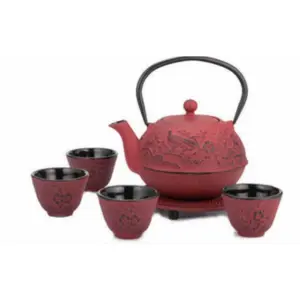 Cardinal Cast Iron Tea Pot 6-Piece Set