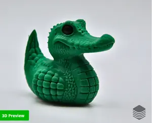 Crocodile Duck- 3D Printed Figurine - Jeep Ducking Gift - Cruises - Collectibles