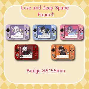 Love and Deep Space Fanart Print Badge All character Sylus Zayne Xavier Caleb rafayel Badge Anime best gift 85*55mm Collective pin