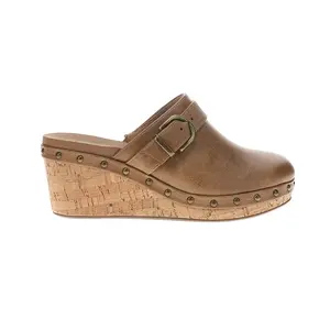 Corkys Womens Who Knew Studded Slip On Clogs Casual - Brown