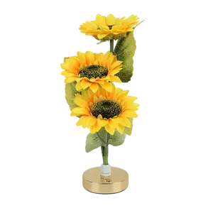 Sunflower Shaped LED Night Light, USB Powered Sunflower Decorative with Cozy Lighting, Indoor Night Light, Decorative Gentle Lamp for Home Bedroom Living Room, Gifts for Girl, Gentle, LED Mood Light, Atmosphere Lighting