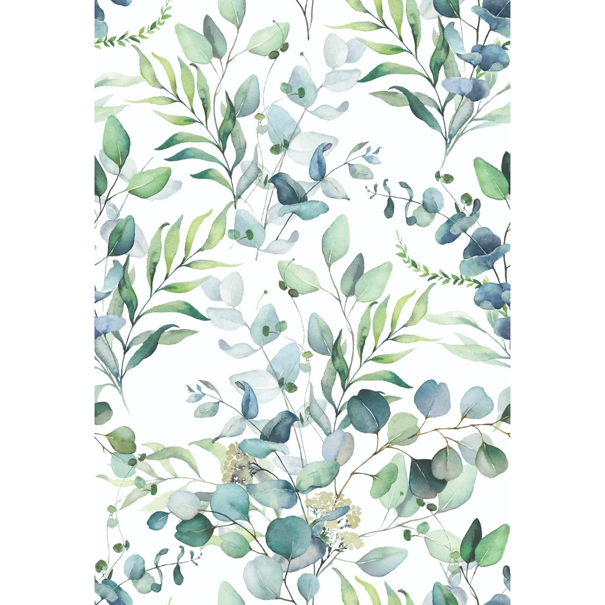 Eco-Friendly Peel and Stick Wallpaper Sheets 11” x 16” Eucalyptus Design 12 Sheets Self-Adhesive Removable for Living Room Bedroom Kitchen Office