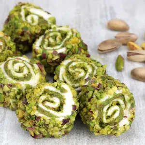 Turkish Delight with Dubai Chocolate Filling – 17.6 oz Turkish Lokum with Pistachio Coating and Creamy Chocolate Center