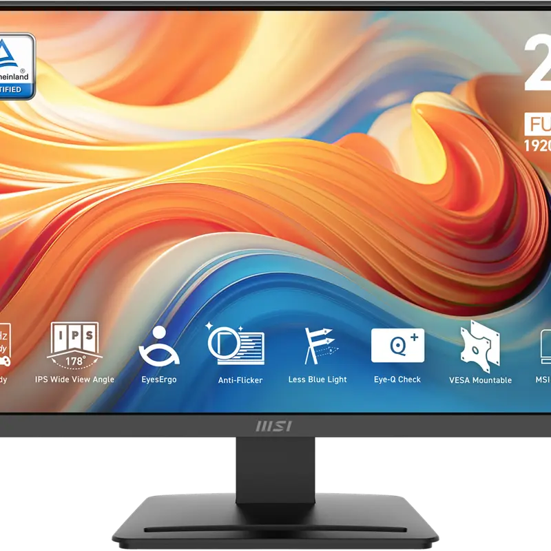 MSI 24 inch Full HD 144Hz IPS with AMD FreeSync 1ms HDR Ready 102% sRGB LCD Gaming Computer Monitor with accessory slot on stand for both Work and Gaming PRO MP243L E14
