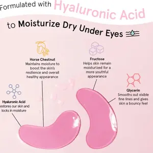 Grace & Stella 6 Pink Under Eye Patches with Hyaluronic Acid & Peptides for Hydration Rejuvenated Tired Eyes Energizing Eye Masks for Radiant Glow Brightening & Depuffing wrinkle repair