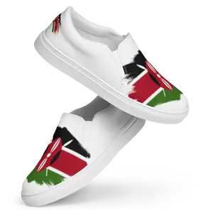 Kenya Flag | Men’s slip-on canvas shoes | Poudly Kenyan | Footwear
