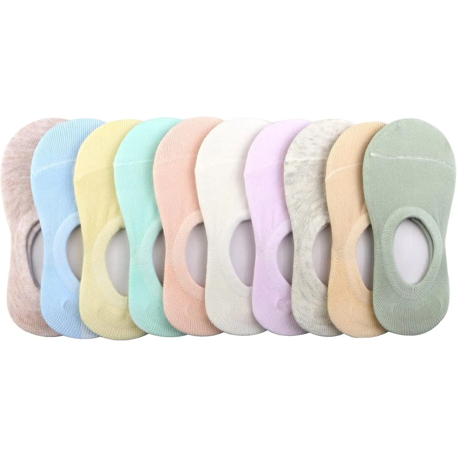 KF5-SOK03 10 Pairs Girls Boys Socks Kids No Show Socks Toddlers Girl Anti-slip Ankle Low Cut Sock 3-12 Years