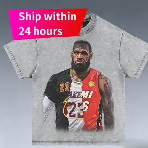 Ship within 24 hours VINTAGE TEE| LEBRON JAMESRetro Basketball Graphic Tee Heavy Cotton Streetwear 90s Y2K Style Casual Crewneck Tshirt for Hoopers Fans